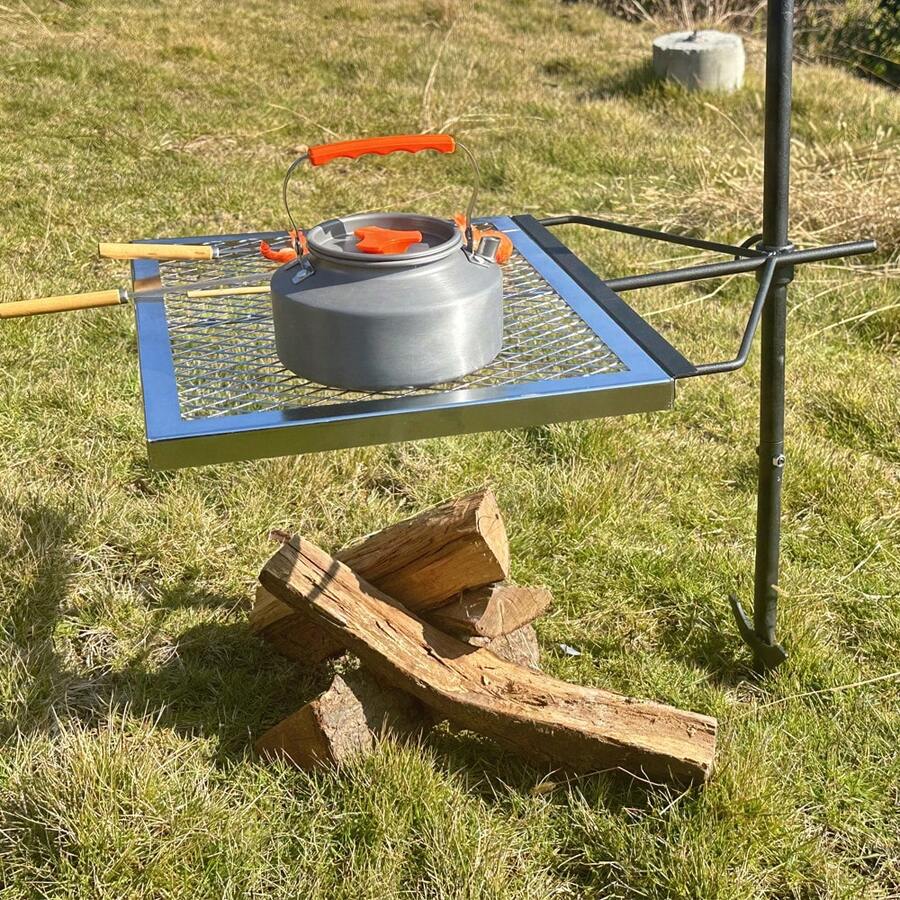 Camping Cooking Equipment - 360 ° Adjustable Rotating Campfire Grill,