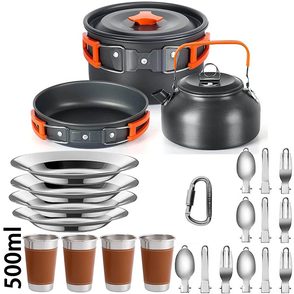 Outdoor camping cooking set, n - огляд і ціна Nesting Camping Cooking Set