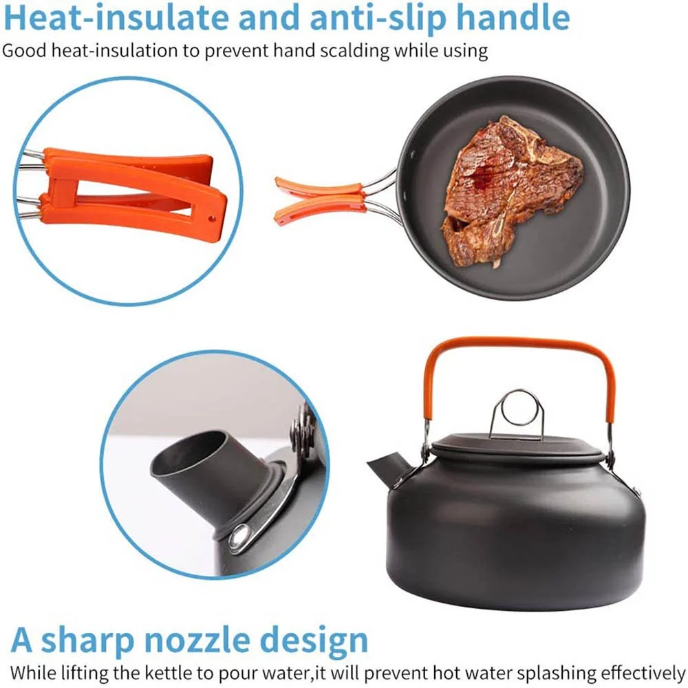 Outdoor camping cooking set, n - огляд і ціна Nesting Camping Cooking Set