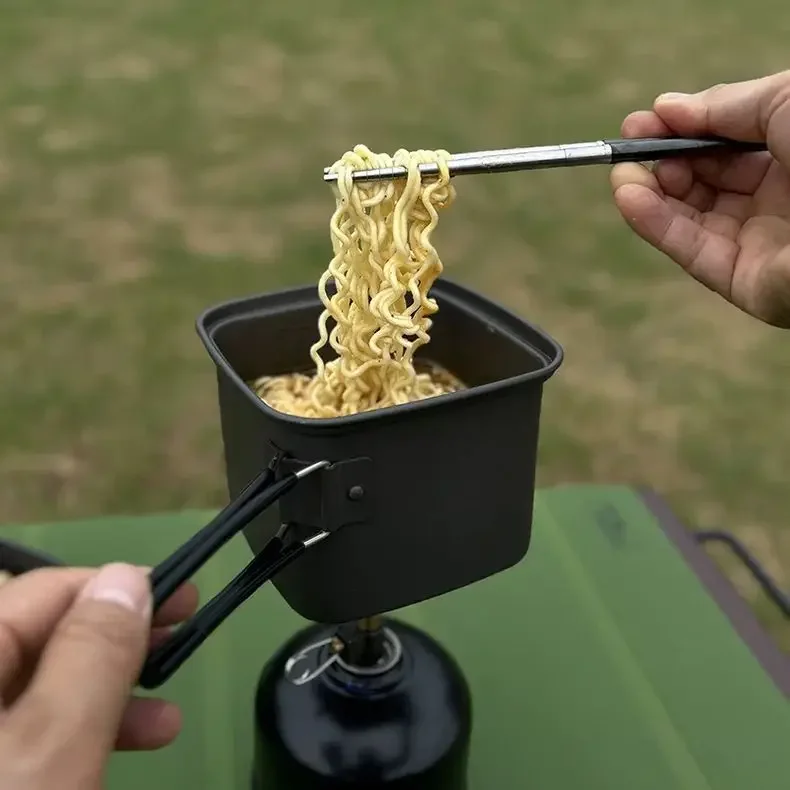 Outdoor Camping Square Pot Fol - огляд і ціна Camping Cooking Box Set