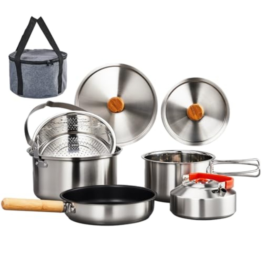Camping Cookware Set, Lightwei - огляд і ціна Nesting Camping Cooking Set