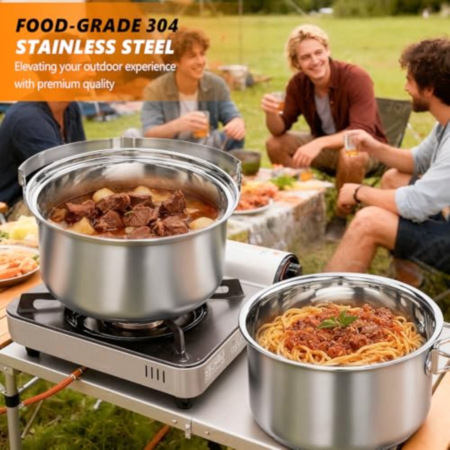 Camping Cookware Set, Lightwei - огляд і ціна Nesting Camping Cooking Set