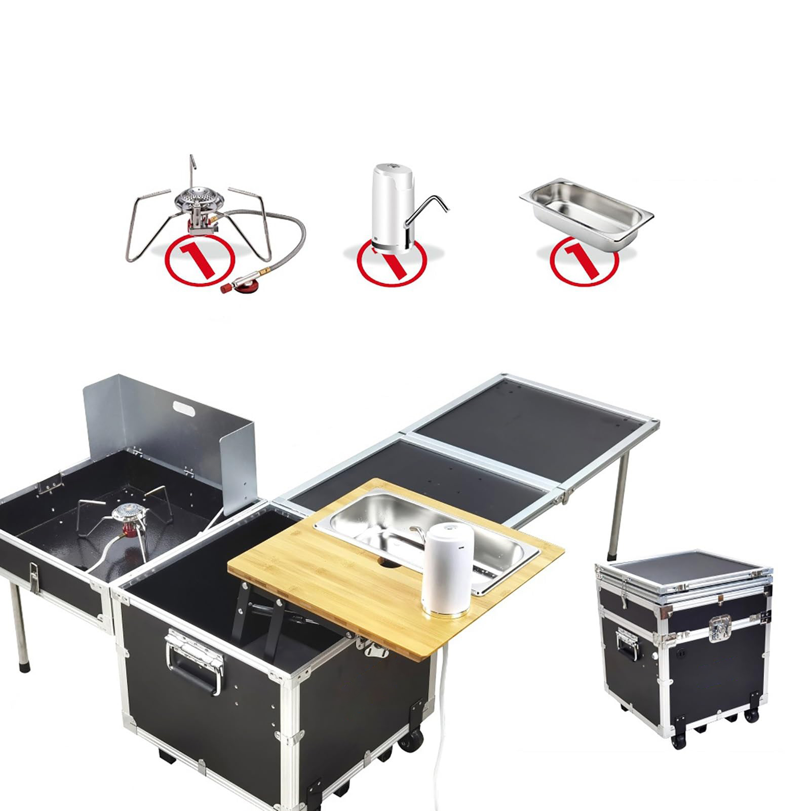 Outdoor Camping Cooking Set Ca - огляд і ціна Camping Cooking Box Set