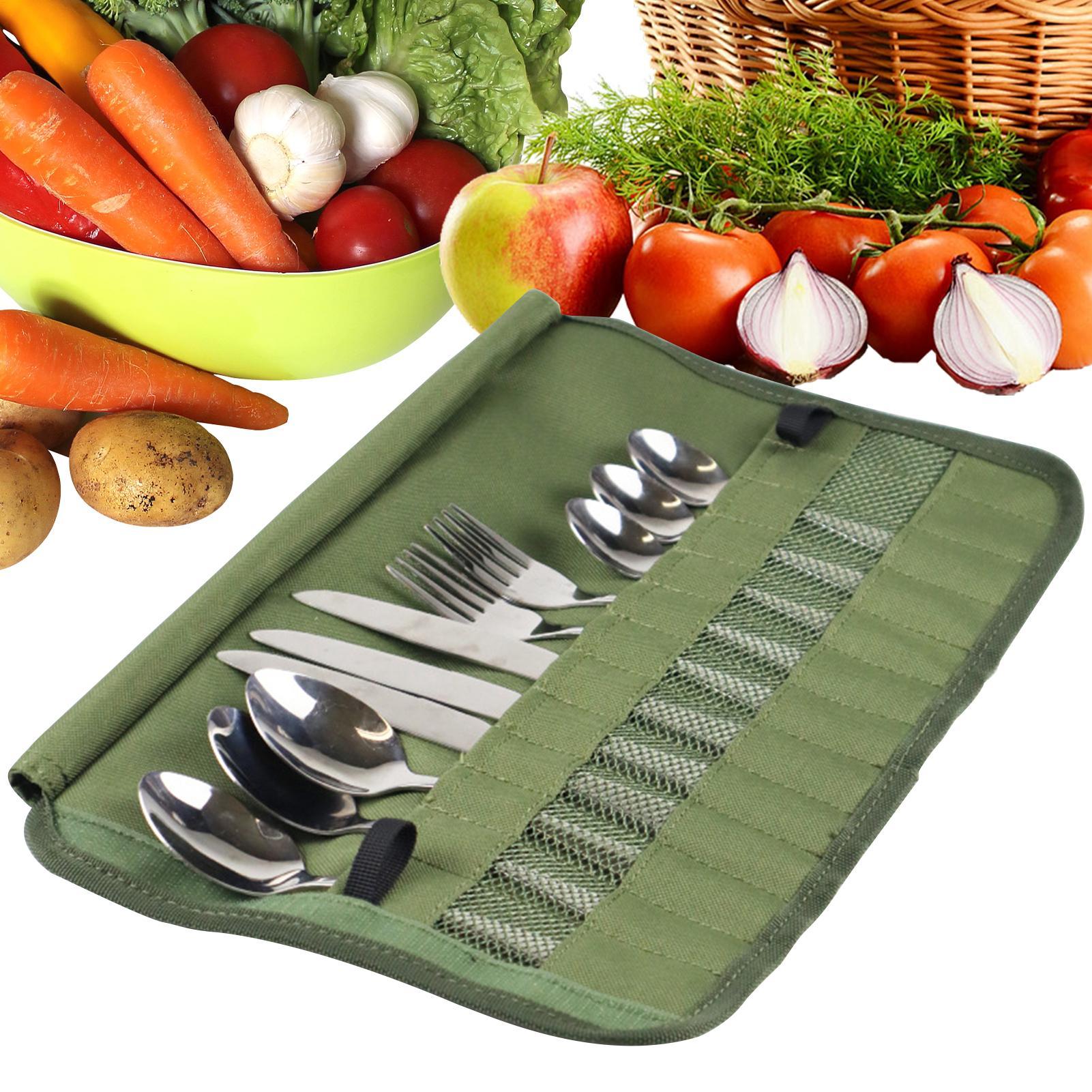 Camping Tableware Roll Bag Kit - огляд і ціна Camping Cooking Box Set
