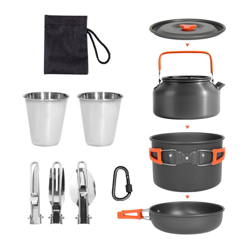 DS-308 Outdoor large capacity  - огляд і ціна Nesting Camping Cooking Set