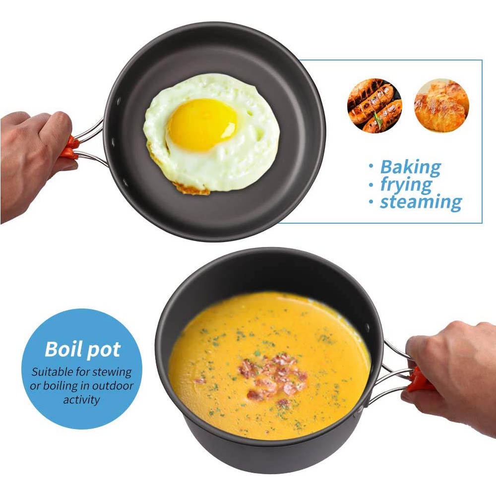 Outdoor Camping Cooking Set, N - огляд і ціна Nesting Camping Cooking Set