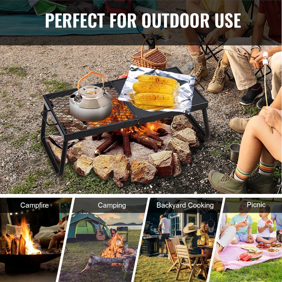 Folding Campfire Grill Heavy D - огляд і ціна Camping Cooking Over Fire