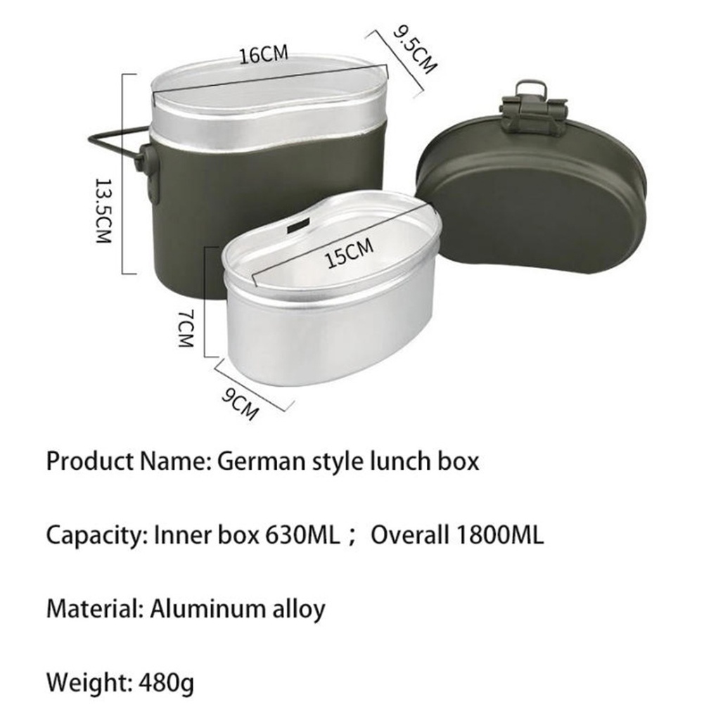 3 Pcs Aluminum Lunch Box Set 6 - огляд і ціна Camping Cooking Box Set