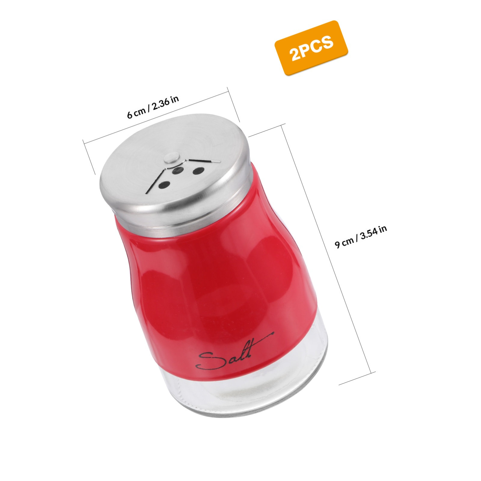 2Pcs Glass Salt Shaker Set Sta - огляд і ціна Camping With Cooking