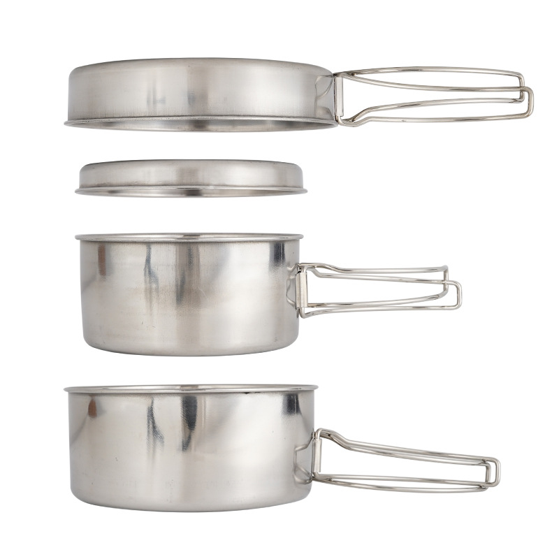 CLS 4-Piece Stainless Steel Ca - огляд і ціна Nesting Camping Cooking Set